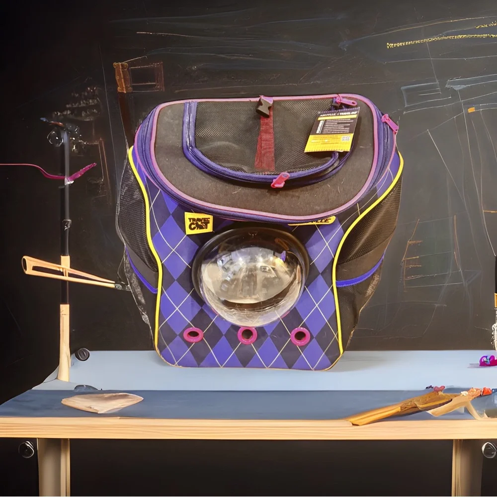 Purple Cat Carrier Backpack TRAVEL CAT ARGYLLE